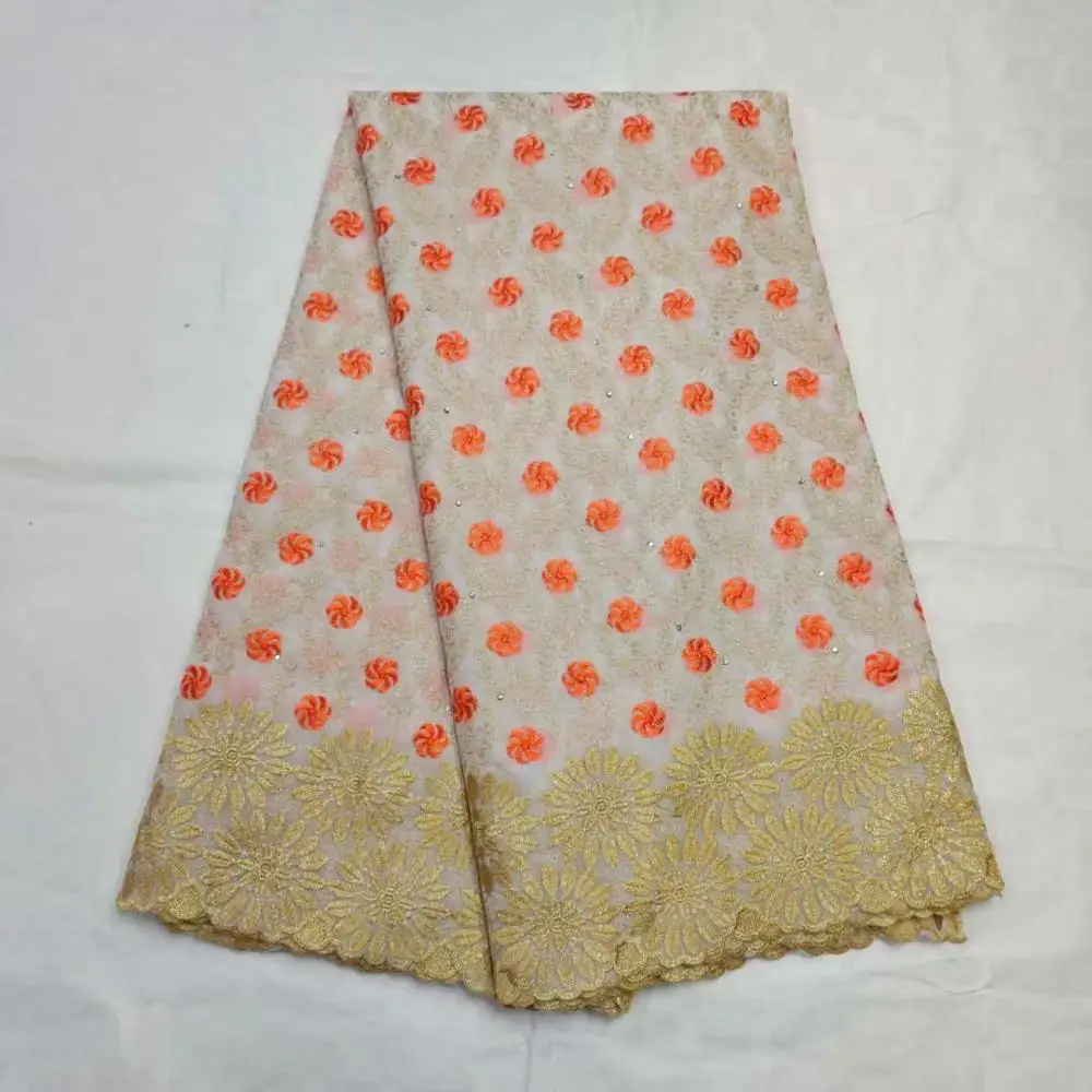 

African Cotton Lace Fabric 2019 Embroidery French Lace Fabric High Quality Swiss Voile Lace Fabric For Wedding Party Dres