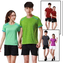 Fast dry спортивный трикотаж одежда, Бадминтон рубашка Шорты, Настольный теннис футболка одежда, бег фитнес спортивный костюм