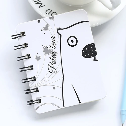 Cute Pocket book Mini coil notebook Kawaii Animal notepad 80 sheet Blank paper memo agenda Diary Stationery Office School 01720 - Цвет: 3