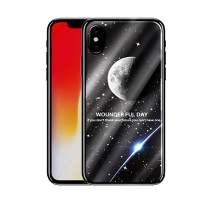 Модный чехол из закаленного стекла с рисунком для iphone X, Защитные чехлы для iphone X, чехол для iphone X, fundas, iphone 10, coque