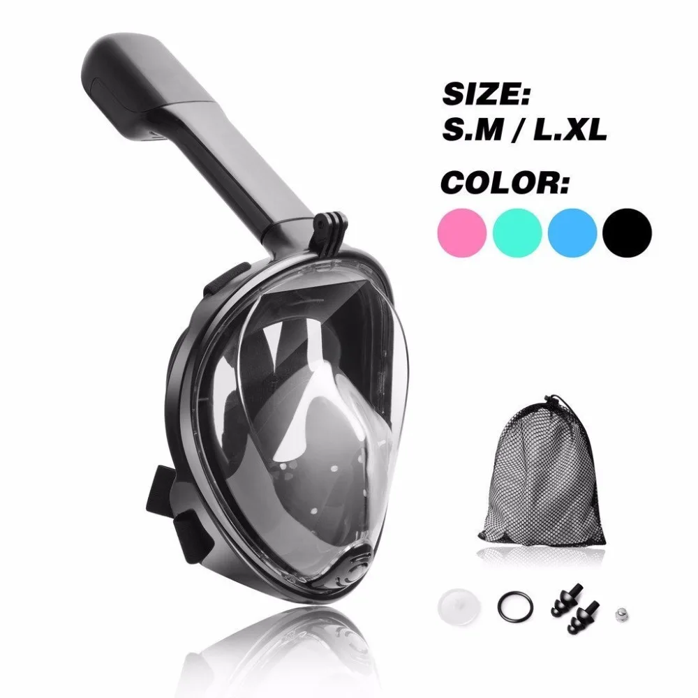 

Diving Mask Underwater Scuba Anti Fog Full Face Diving Mask Snorkeling Set with Anti-skid Ring Snorkel Dropshipping