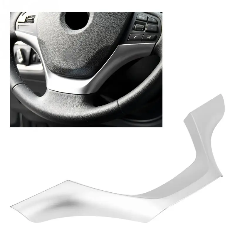 1 шт. Серебряный хромированный чехол рулевого колеса автомобиля накладка рамка для BMW 1 3 серии F30 F20 2013- автомобильный Стайлинг - Название цвета: Large Size