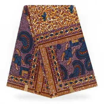 

New Style 100% Cotton Wax High Quality 2019 African Cotton Wax African Wax Hot Sale For Women Dress 6yards Y90409-6
