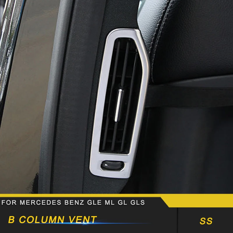 

For Mercedes Benz GLE B Column Vent Frame Middle Column Cover Trim Sticker Accessories Auto