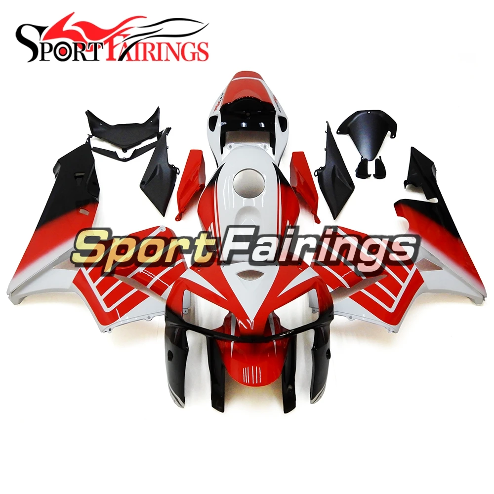 Впрыска ABS пластик мотоцикл Обтекатели для Honda CBR600RR F5 Год 2005 2006 05 06 обтекатель с комплектом кузова мотоцикл белого и красного цветов