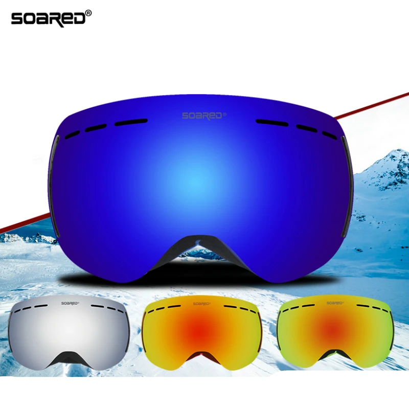 SOARED Ski Goggles with Quick change Lens Winter Sports