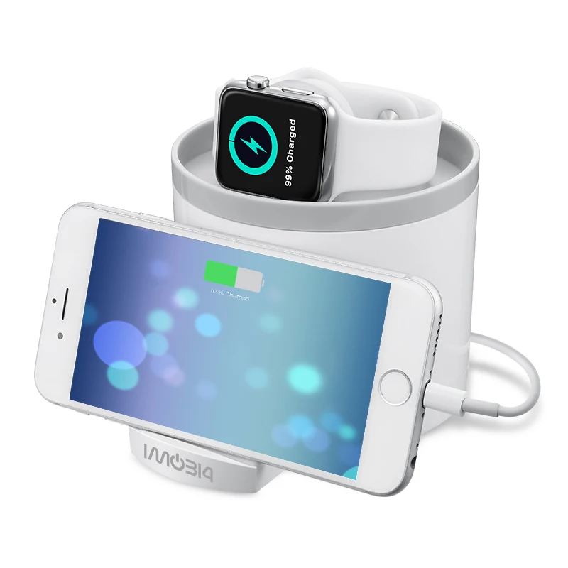 1 Pcs White Desktop Smart Nightstand Charger Dock for iWatch for Apple Watch Charging Stand for