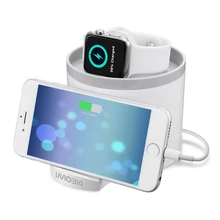 1 Pcs White Desktop Smart Nightstand Charger Dock for iWatch for Apple Watch Charging Stand for iPhone 4 5 5s 6 6S 7/7 plus