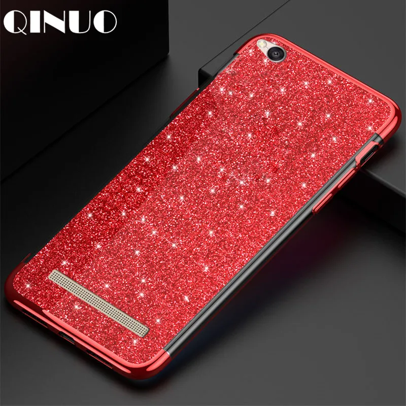 

QINUO Fashion Plating Case For Xiaomi Redmi Note5 Pro Note 5A Prime Luxury Glitter Clear Soft Case For Xiaomi Redmi 5 5A 5Plus