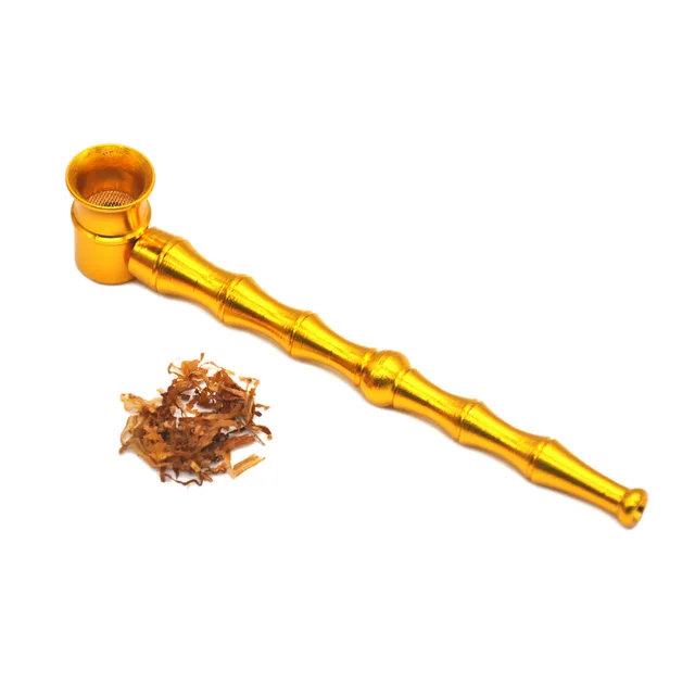 Long Bamboo Tobacco Smoke Portable Creative Metal Smoking Pipe Herb
