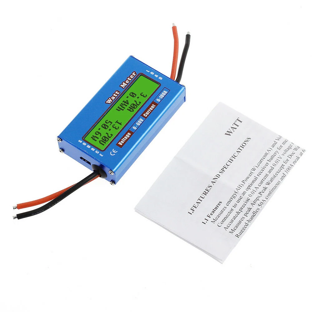 

Battery Analyzer Digital LCD Display Power Measure Meter Voltage Current Power Charge Energy Measurement for Car Motorbike Boat