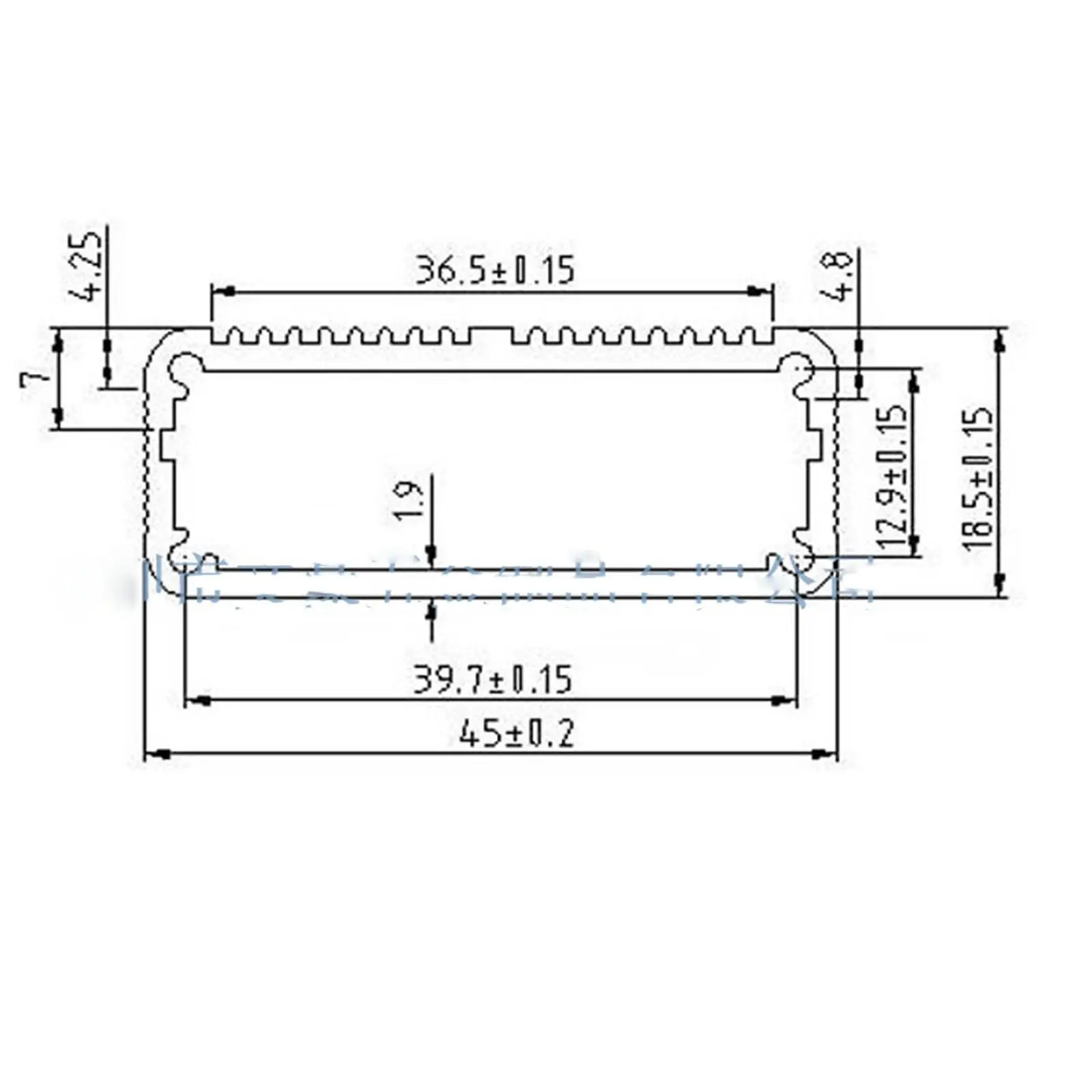 45x45x18.5mm Aluminum Enclosure PCB Shell Cooling Box Case One Type
