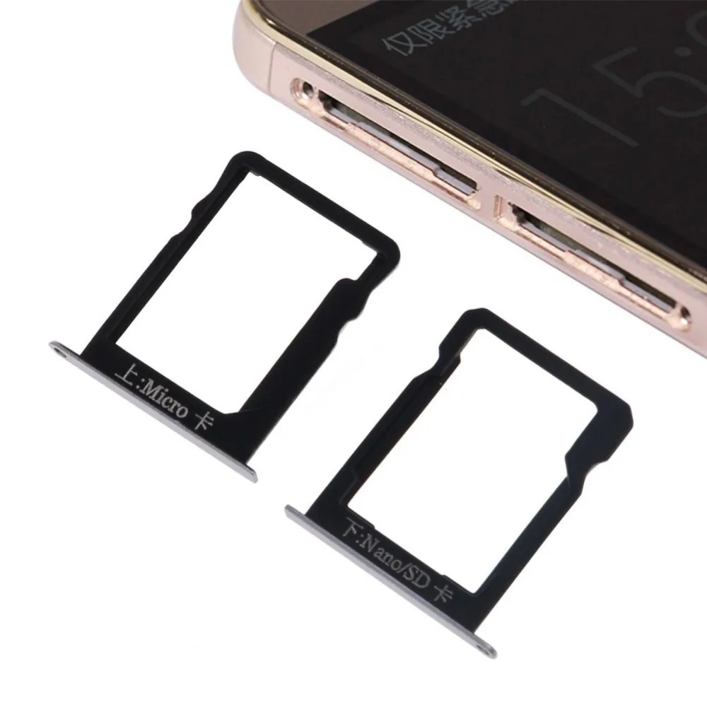 Поднос Sim карт памяти держатель для Huawei Ascend mate7 гнезда SIM-карты ремонт Запчасти Замена Дело адаптер сим-карты инструмент черный цвет