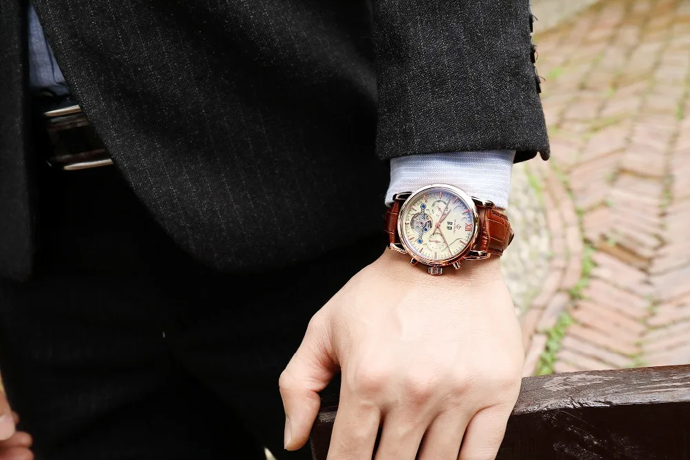 Orkina, мужские часы, механические, Tourbillon, Роскошные, модный бренд, с сетчатым ремешком, мужские спортивные часы, мужские автоматические часы, Relogio Masculino