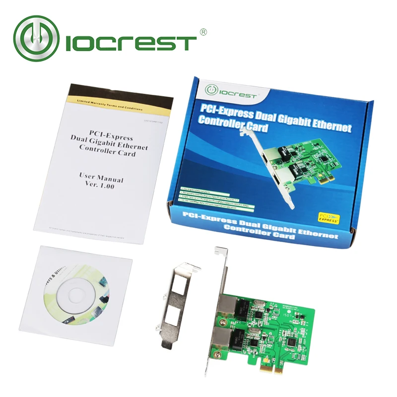 Карта контроллера iocast PCI Express гигабитная карта Ethernet RTL8111 с низкопрофильным