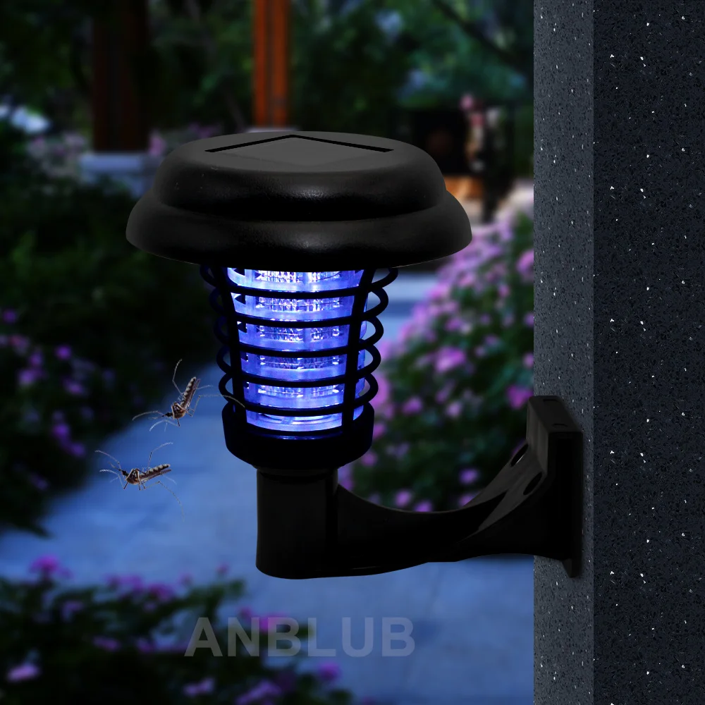Настенный светильник от комаров, солнечное освещение, 2 в 1, светодиодный светильник для наружного садовый вредитель, лампа для лужайки