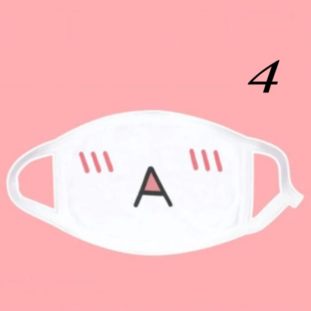 Kaomoji kun/1 шт. белый цвет милый аниме смайлик маска для рта женщин и девочек забота о