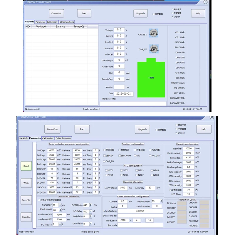 Смарт BMS 8 S 24 V Lifepo4 литий Батарея защиты poard статический баланс индикатор