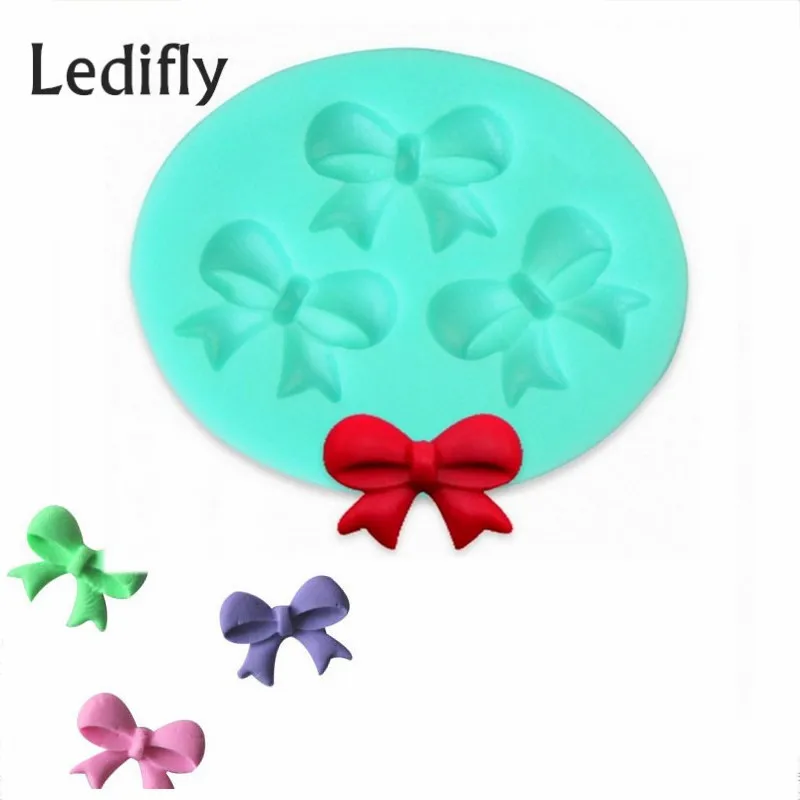 

Ledifly High Quality Butterfly Bow shape Silicone Rubber Cases Cake Cupcake Liner Baking Mold Bakeware Maker Mold Tray Baking