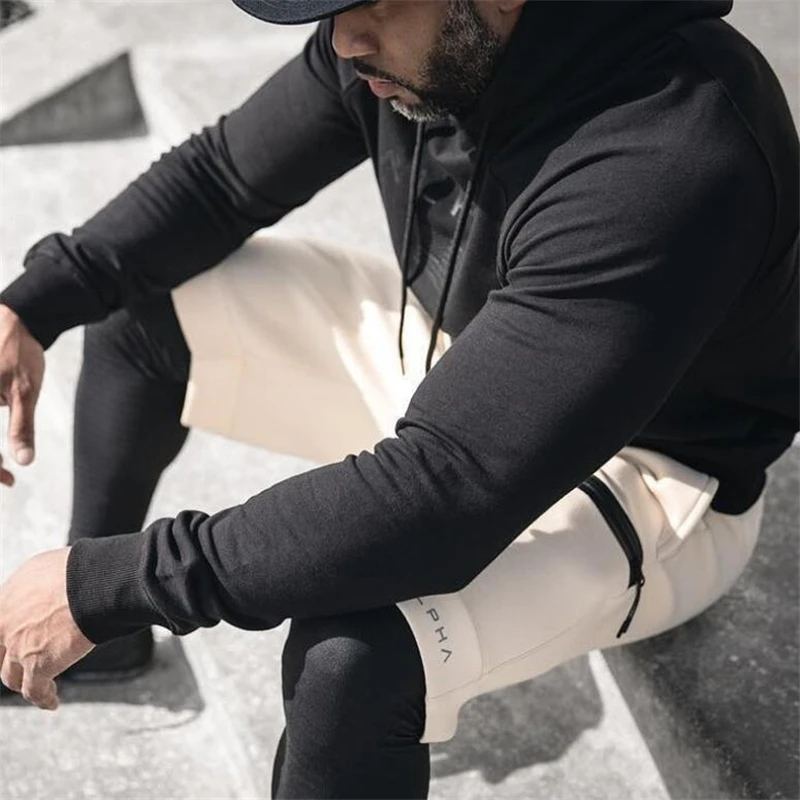 

Solid Men's Casual Summer Drawstring Jogger Shorts Beach Cotton Sporting Trousers Elastic Waist Male Short Pants Brand Clothing