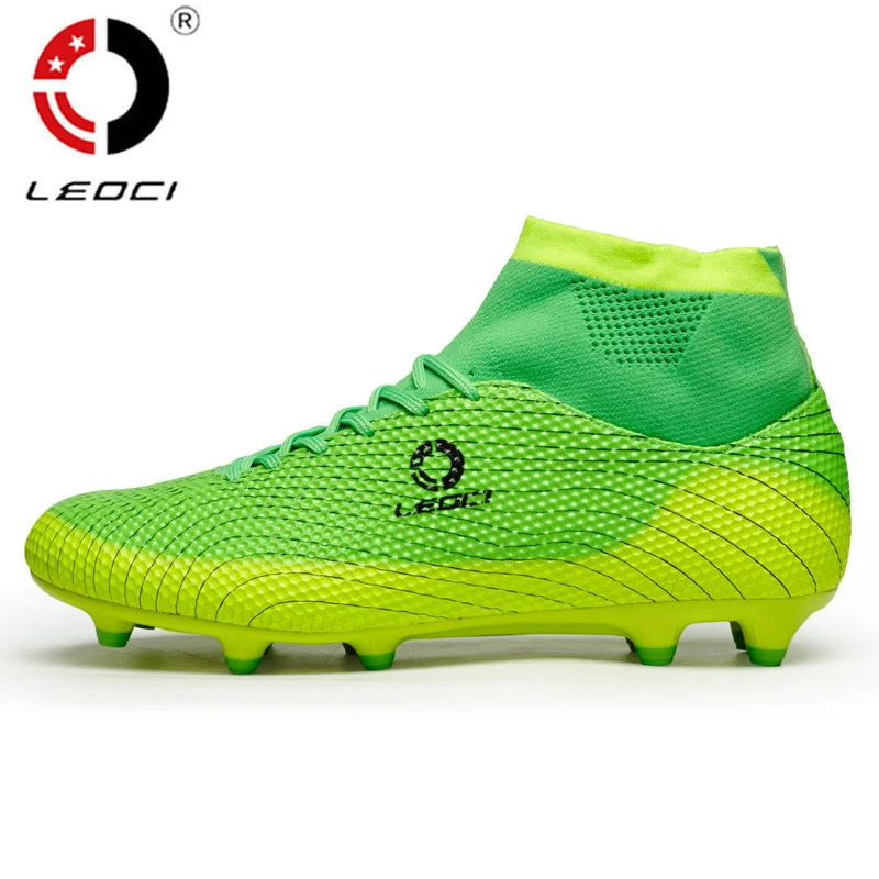 Image 2016 Sufei boy kids Superfly Men Football Boots FG high ankle Soccer Shoes children Sneakers outdoor Cleats Trainers