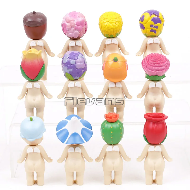 Sonny Angel Flower Серия мини-фигурки из ПВХ игрушки куклы полный набор из 12 шт подарок на Рождество День рождения