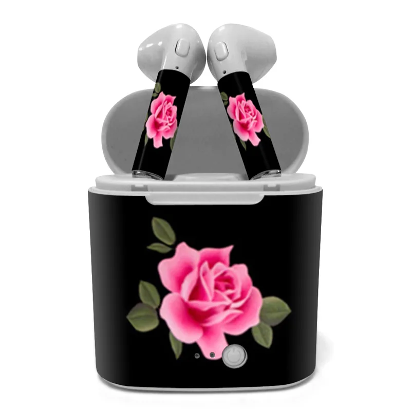 

Colorful Vinyl PVC For HBQ i7 TWS Headset skin sticker full body cover wrap Earphone Binaural Stereo Music