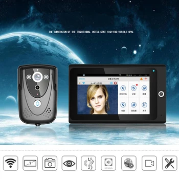 

7 Inch LCD Monitor WIFI Video Intercom Doorbell System Door Phone Bell