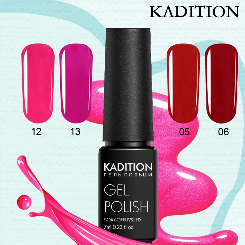 

KADITION Black Bottle Pretend DIY Nail Art Lucky 29 Colors Choose Led UV Gel Polish Semi Permanent Gel Varnish Gel Nail Polish