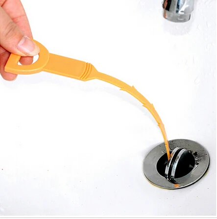 Kitchen Plastic Drain Clogs Cleaner,Sink Plumbing Cleaning Tool Clean Hook 
