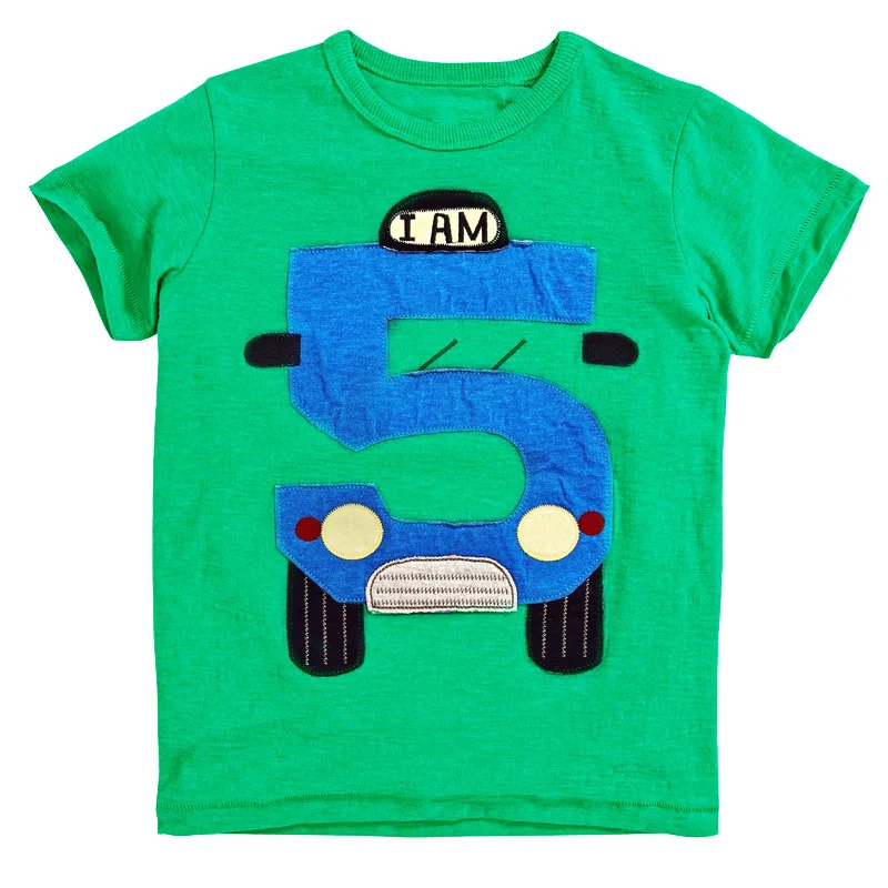Little Maven/Новинка, летняя крутая зеленая футболка для мальчиков с короткими рукавами и круглым вырезом, 5 цифр, брендовая качественная трикотажная детская модная футболка из хлопка