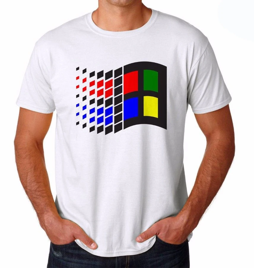 

WINDOWS MS-DOS New Fashion men's T-shirts Short Sleeve Tshirt t shirts