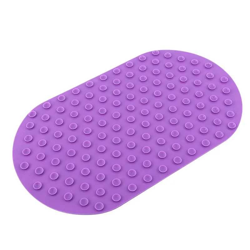 purple Держатель для детской ванны, противоскользящая кровать, детская душевая Подушка, новая силиконовая подушка, мультяшный коврик для ванной, для новорожденного ребенка, душевая сетка, коврик для ванной - Цвет: purple