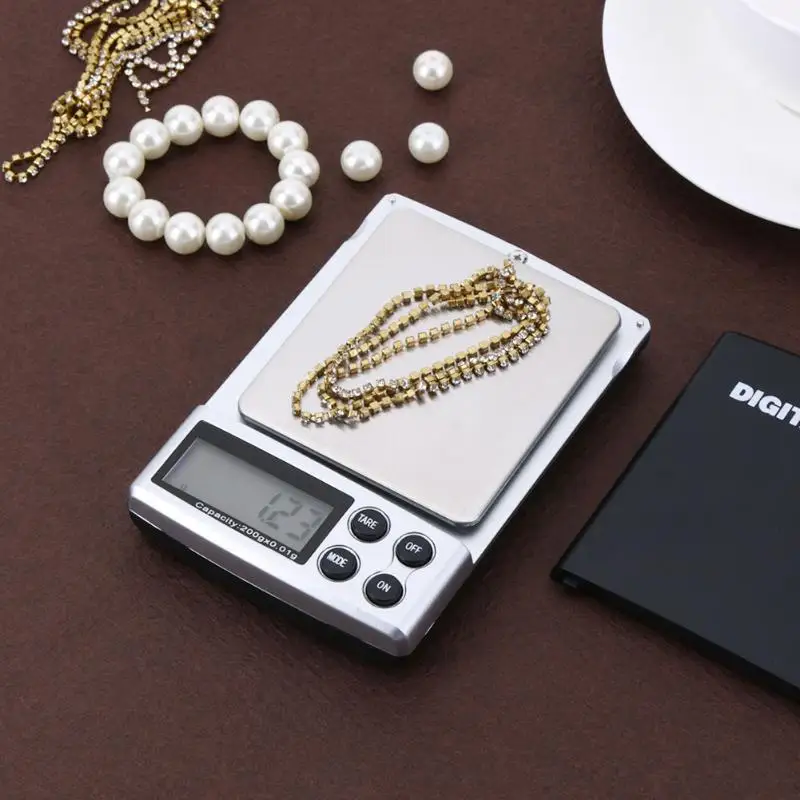 1pc 500g x 0.1g 200gx0.01g Pocket Electronic Digital Jewelry Scale