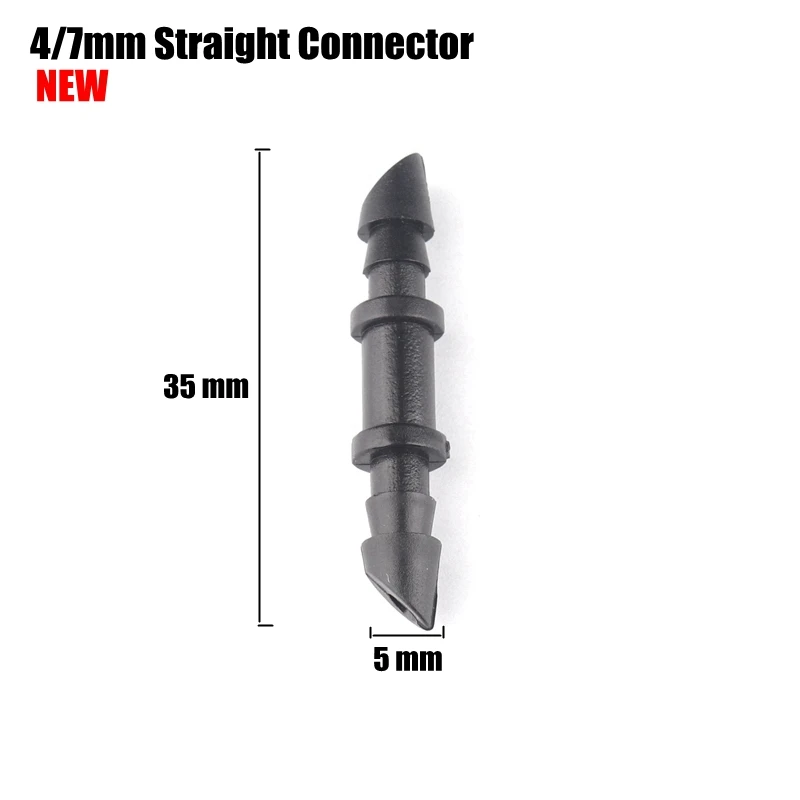 4l7mm Straight 20 штук 4/7 мм садовый шланг разъемы 4/7-3/5 мм разъем-переходник Садоводство микро капельного полива и орошения Системы водяной шланг фитинги - Цвет: 4l7mm Straight