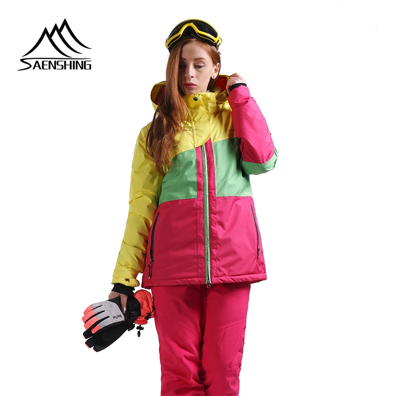 

SAENSHING New Girls Snow Jacket Women Ski Clothing Cotton Pad Warm Waterproof Ski Jacket Winter Outdoor Skiing And Snowboarding