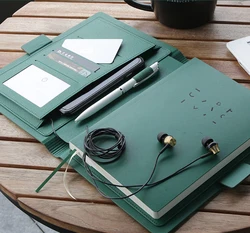 Business affairs High-grade Meeting Leather surface thickening office Notebook fashion Simplicity planner Agenda Gift Diary
