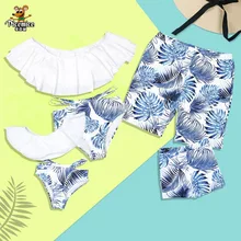 Family Matching Swimwear Mother Daughter Swimsuit Mommy And Me Bikini Clothes Family Look Father Mom Daughter Son Bathing Suit family christmas clothes mother daughter father son t shirt family matching clothes mommy and me clothes family look outfit