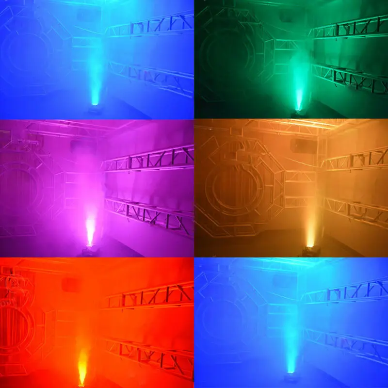 2Pcs 1500W RGB 24LED Smoker Fog Machine Vertical Up Spray DMX Fogger W/Remote