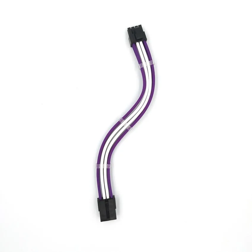 PCI-E 8Pin White_Purple_extension_cable