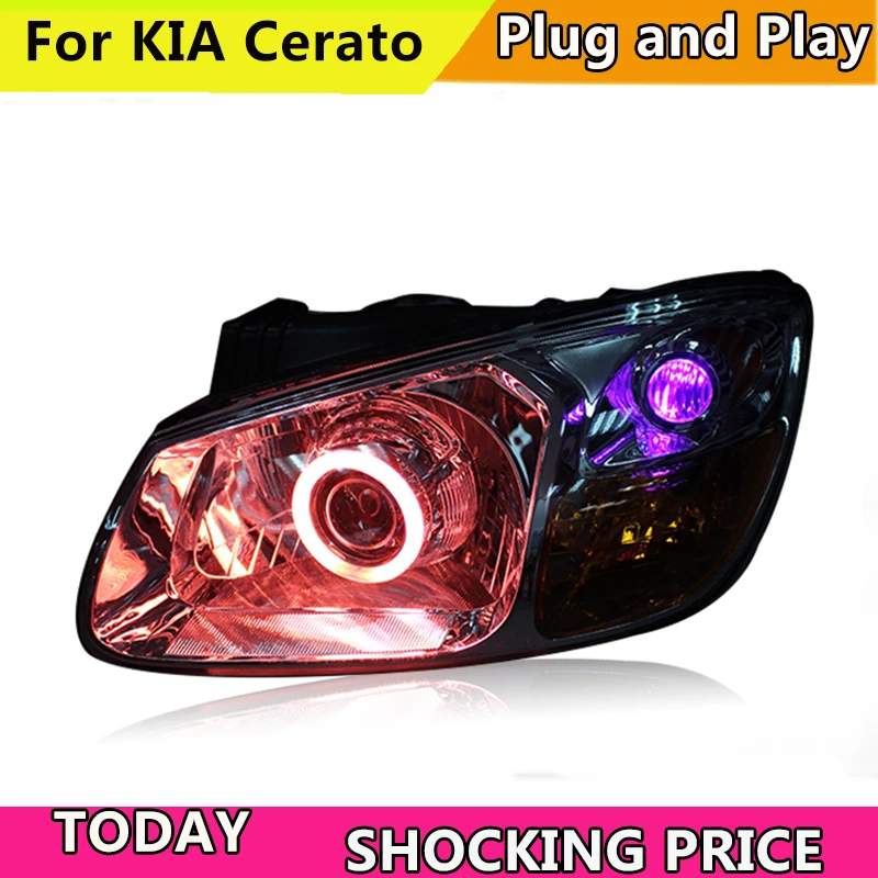 Doxa автомобильный Стайлинг для kia фары для Cerato s 2008-2012 фары для Cerato DRL Hid головная лампа Angel Eye Bi Xenon аксессуары