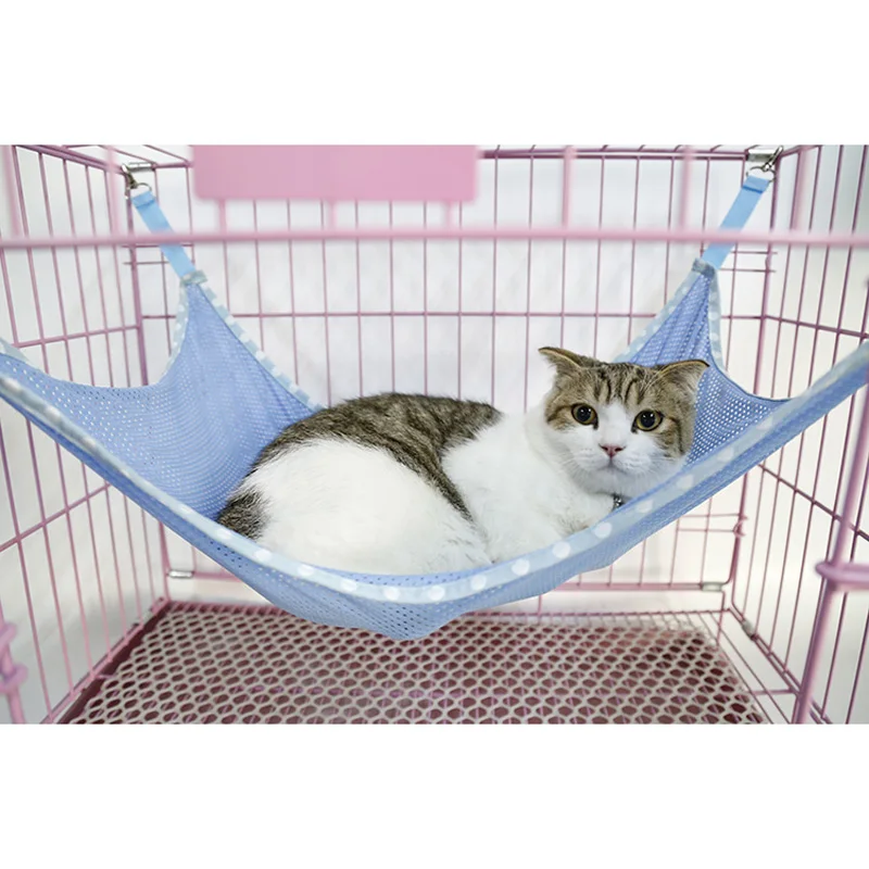 Breathable Mesh Summer Cat Bed Pet Hammock for Pet Cat Rest & Cat Mats