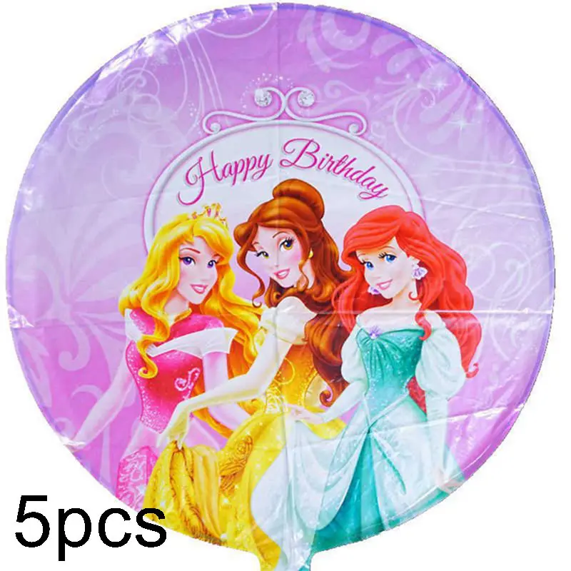5pcs P13 5 шт. фольгированные шары 18 дюймов круглый принцесса фея София Русалка воздушный шар "Эльза" для дня рождения поставка - Цвет: 5pcs P13