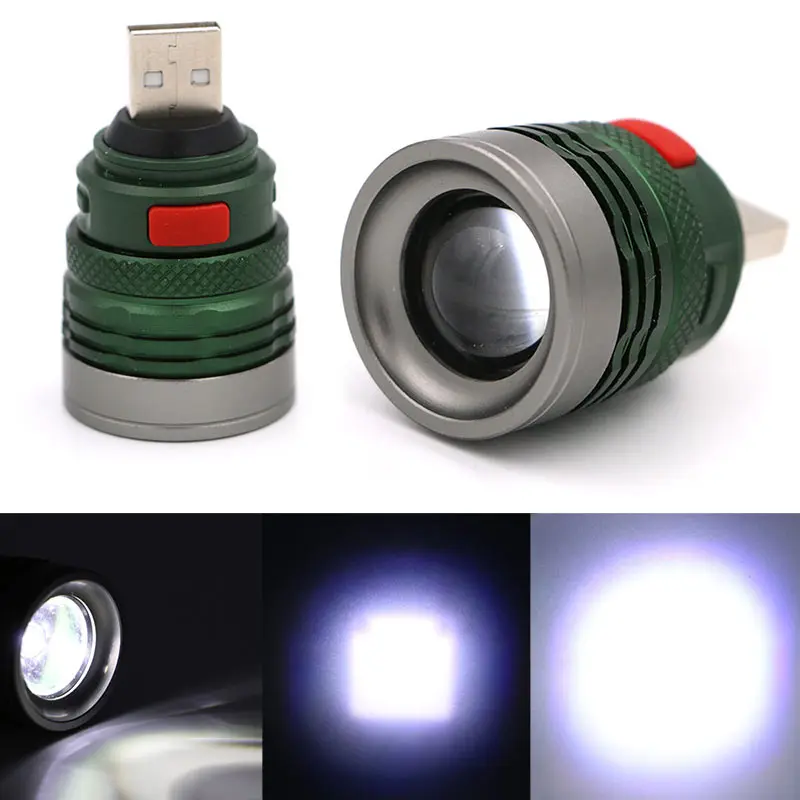 3 режима Мини Тактический USB вспышка фонарик мощный светодиодный фонарик наружная дорожная лампа QJ888