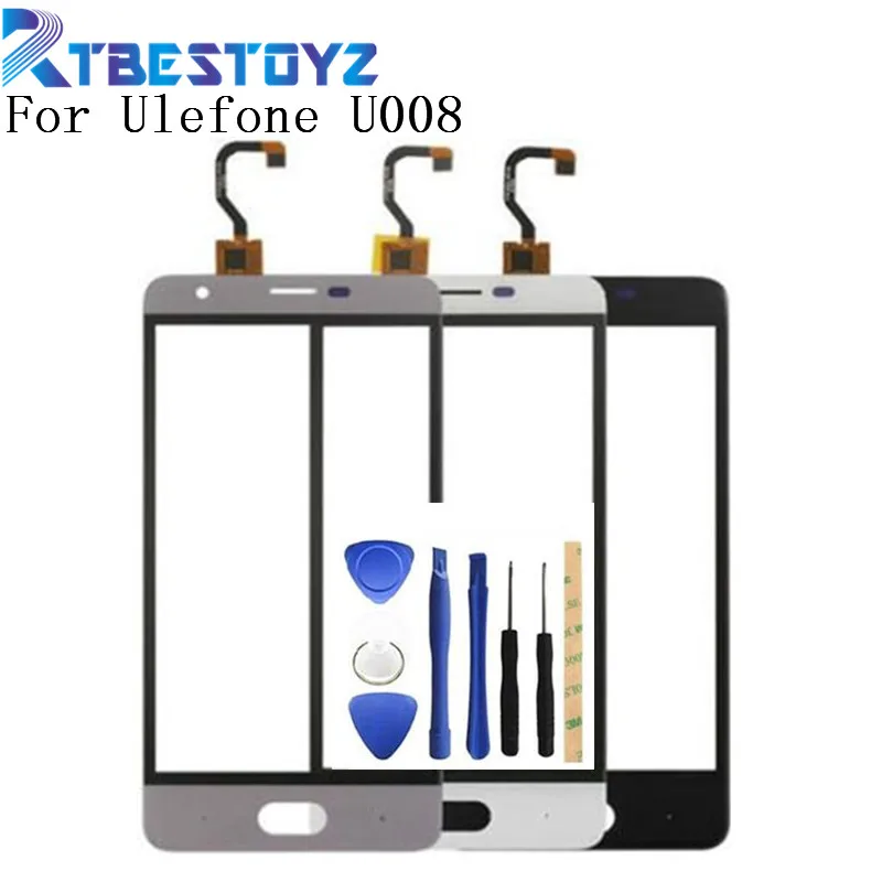 Rtbestoyz 5,0 ''черный Сенсорный экран планшета Панель для Ulefone U008 сенсорный Панель спереди Стекло объектив Сенсор сенсорный Экран