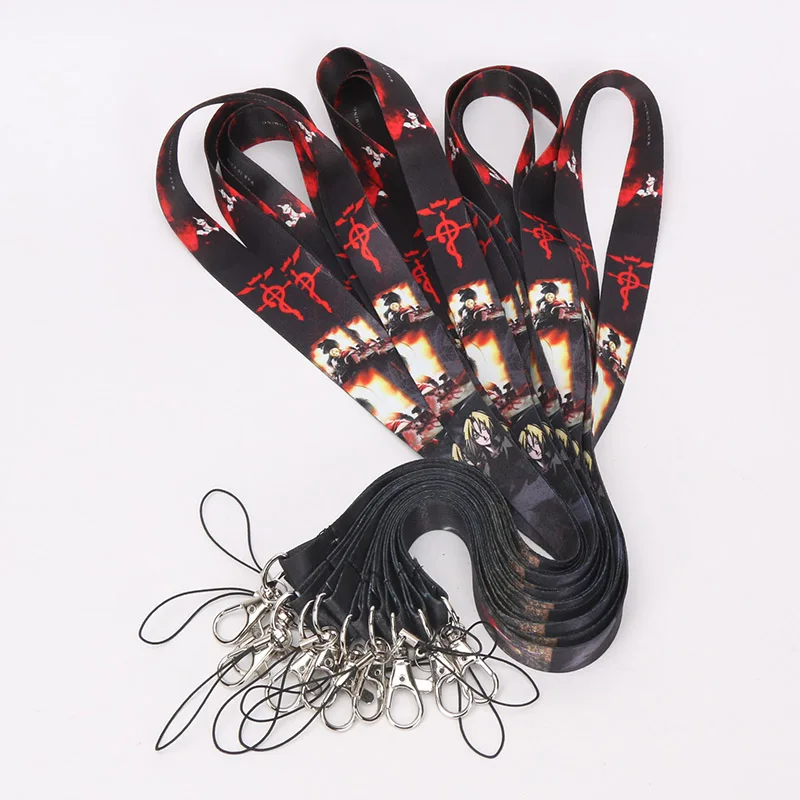 

44cm Fullmetal Alchemist Mobile Phone Rope Neck Straps Neck Rope Keys ID Card Lanyard Necklace