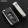AURONOVA New Upgrade Flip Folding Key Shell for Toyota Camry  3 Buttons Modified Remote Car Key Case Shining Metal Side Type ► Photo 2/5
