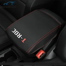 Auto-styling DELL’UNITÀ di elaborazione Box Auto in pelle Bracciolo Accessori Auto Copertura Per VW Volkswagen T-ROC 2017 2018