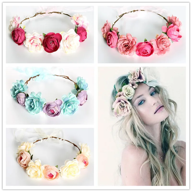 

1Pcs Wedding Decoration Bride Team Is Artificial Flower Hair Band Baby Shower Bachelor Party Wreath Wedding Decoration Wreath,Q