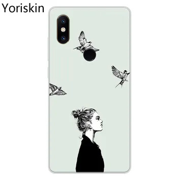 

For Mi Mix 2s TPU Painted Slim Back Phone Cover For Xiaomi Mi Mix 2s Ultra Thin Silicone Soft Anti-Slip Case Coque